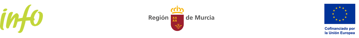Logotipos INFO, Región de Murcia y Cofinanciado por la Unión Europea